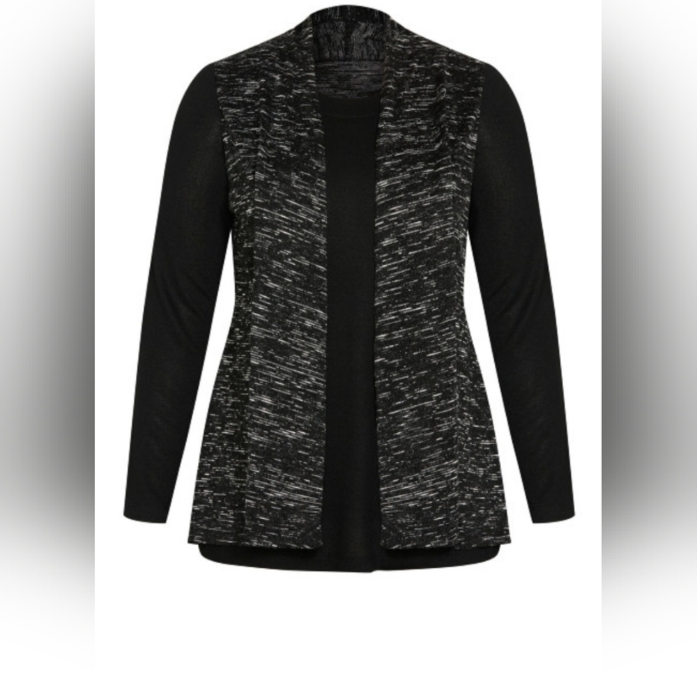 AVENUE Hacci Plain Duet Top - black size 30/32 New without tags, never worn